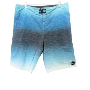 ONeill Board Shorts Men's Size 34 Blue Gradient Swim Trunks‎ Casual Beach